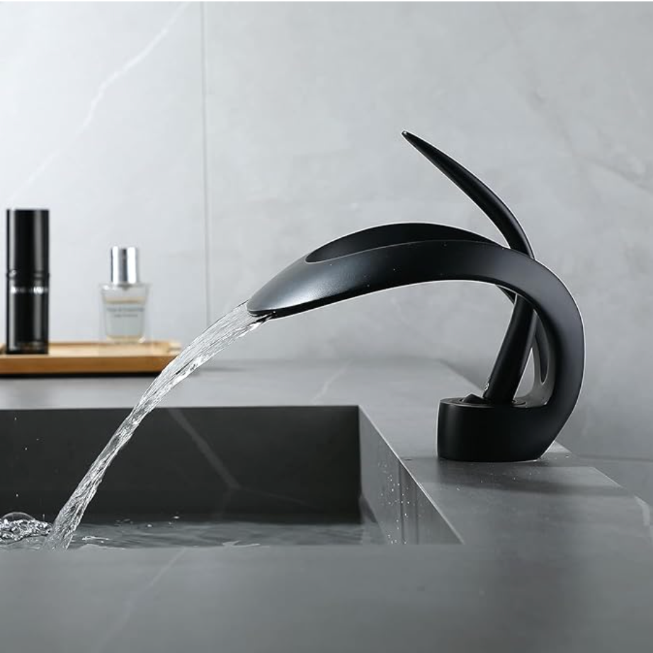 Robinet de Lavabo Cascade Chrome – Mitigeur Salle de Bain Eau Chaude/Froide