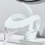 Robinet de Lavabo Cascade Chrome – Mitigeur Salle de Bain Eau Chaude/Froide
