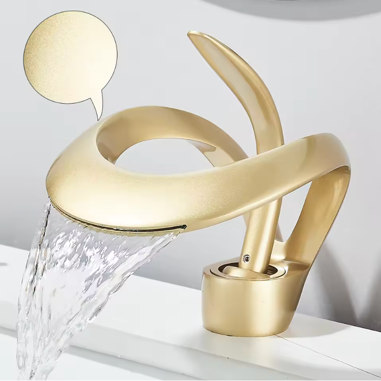 Robinet de Lavabo Cascade Chrome – Mitigeur Salle de Bain Eau Chaude/Froide