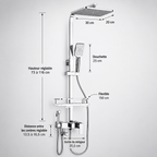 Colonne de Douche Noir – Douche Pluie et Mitigeur Salle de Bain (Copie)