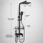 Colonne de Douche Noir – Douche Pluie et Mitigeur Salle de Bain (Copie)