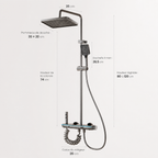 Colonne de Douche Chrome Moderne – Pommeau Pluie et Douchette Réglable