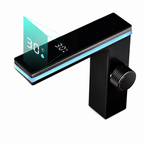 Robinet de Lavabo LED avec Affichage Température – Mitigeur Eau Chaude/Froide en Laiton – Robinet Salle de Bain Intelligent