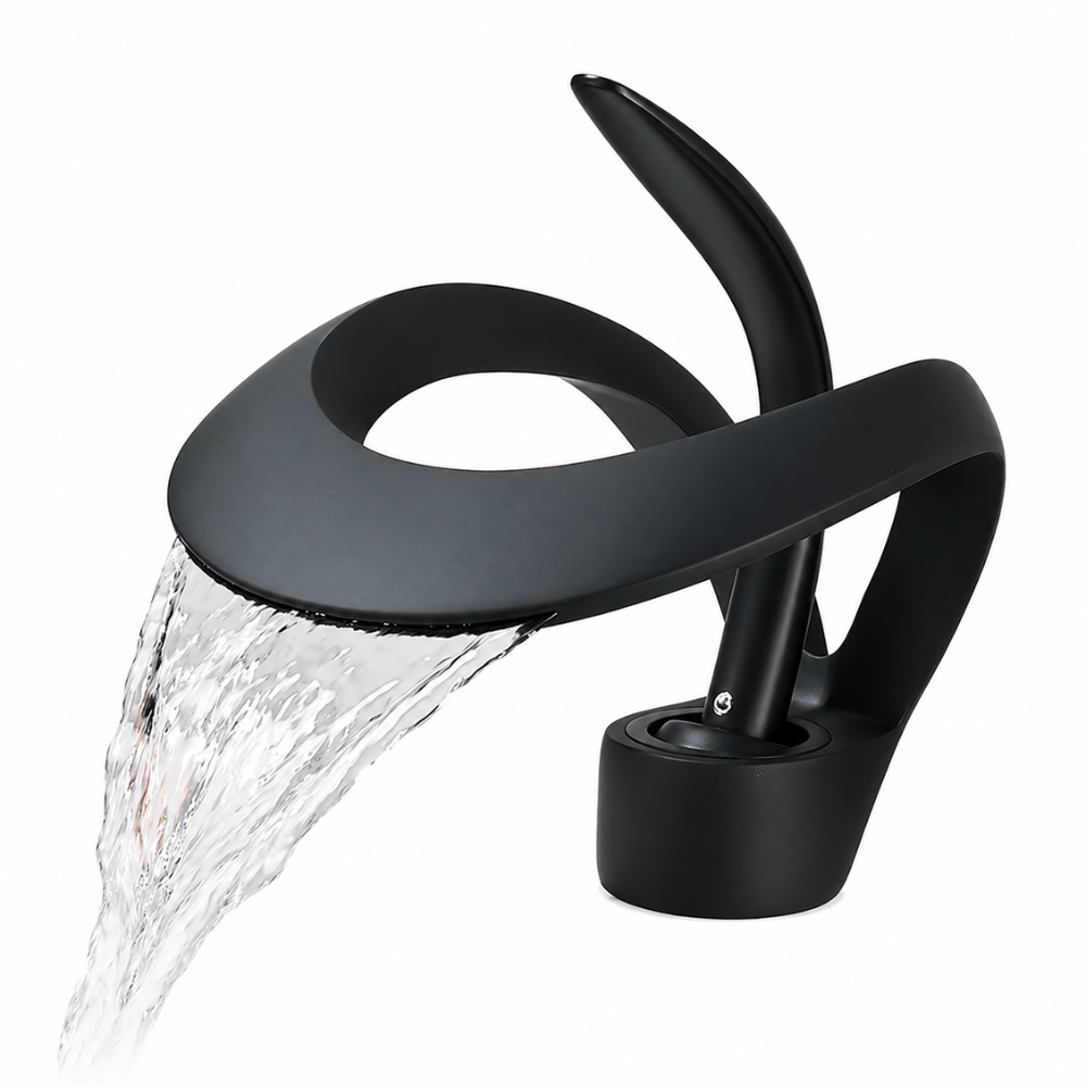 Robinet de Lavabo Cascade Chrome – Mitigeur Salle de Bain Eau Chaude/Froide