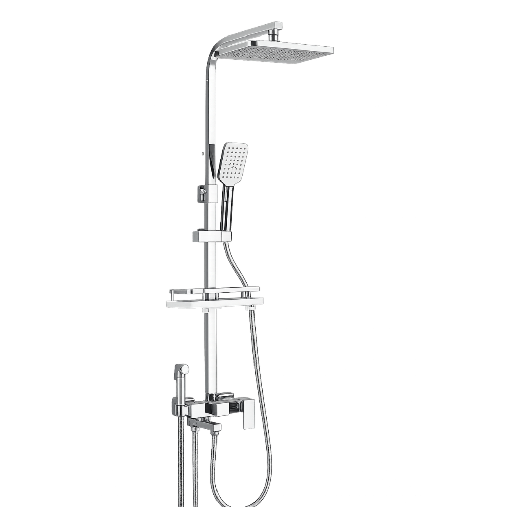 Colonne de Douche Noir ou Chrome – Douche Pluie et Mitigeur Salle de Bain