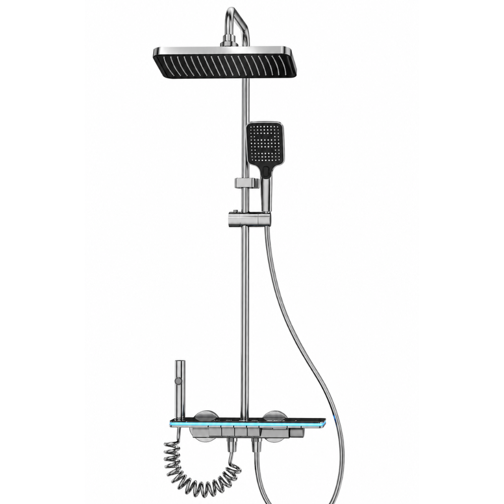 Colonne de Douche avec Affichage Digital LED – Design Moderne (Chrome)